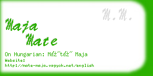 maja mate business card